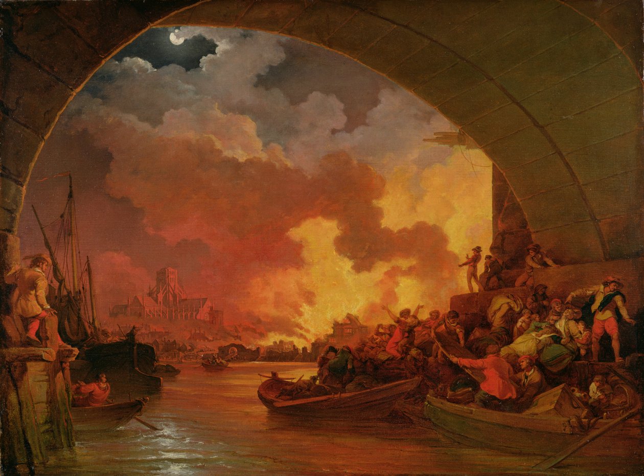 Le Grand Incendie de Londres, vers 1797 - Philip James de Loutherbourg
