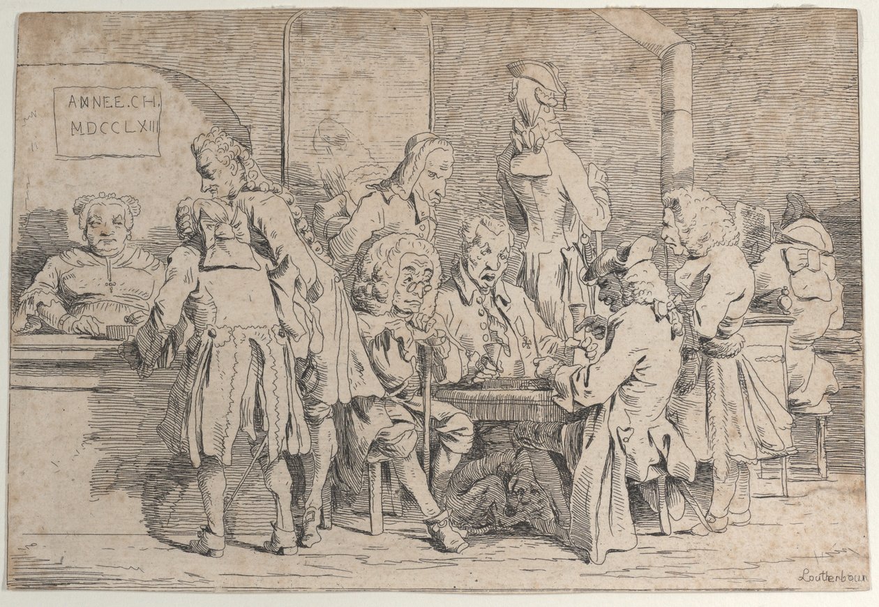 Jouer au tric-trac - Philip James de Loutherbourg