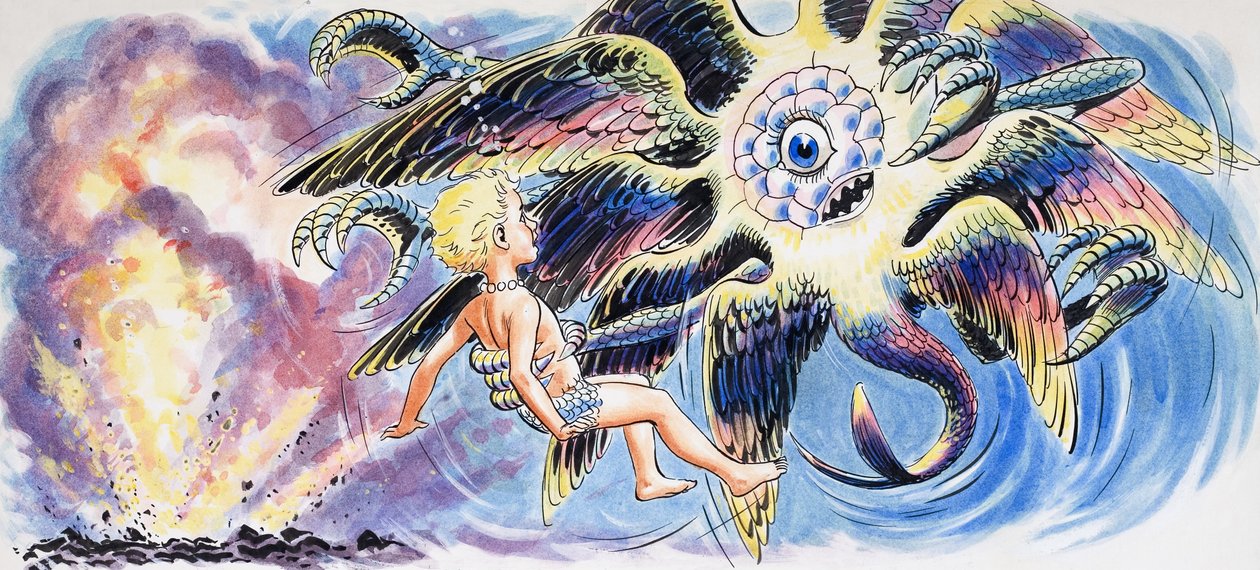 Monstre mythique, illustration tirée de "The Water Babies" de Charles Kingsley - Philip Mendoza