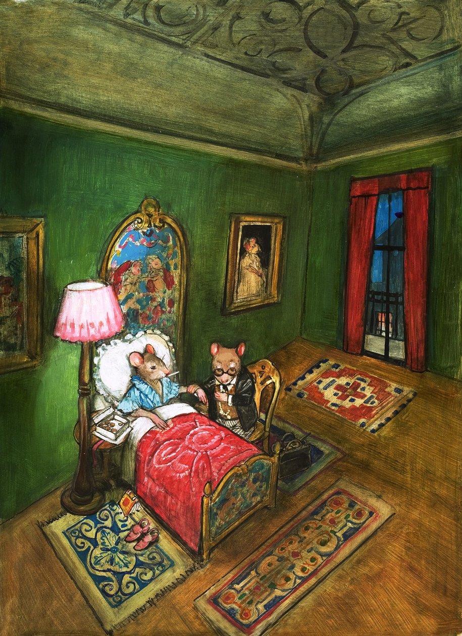Souris des villes et souris des champs (gouache sur papier) - Philip Mendoza