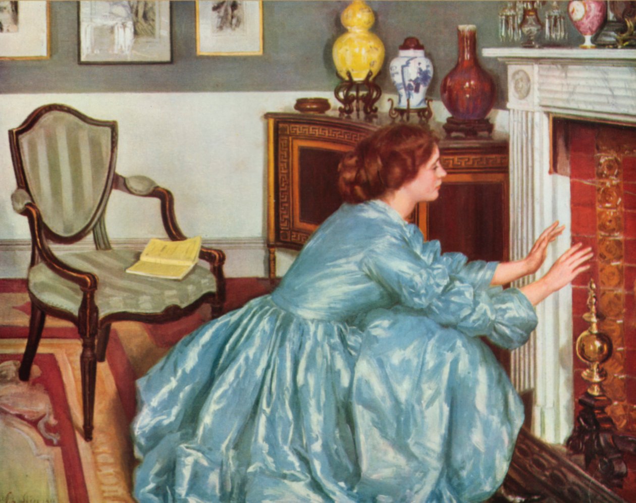 La fin du chapitre (lithographie couleur) - Philip Wilson Steer