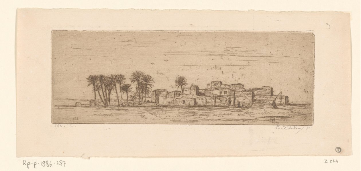 Vue de Côm Al-Akhdar - Philip Zilcken (signed by artist)