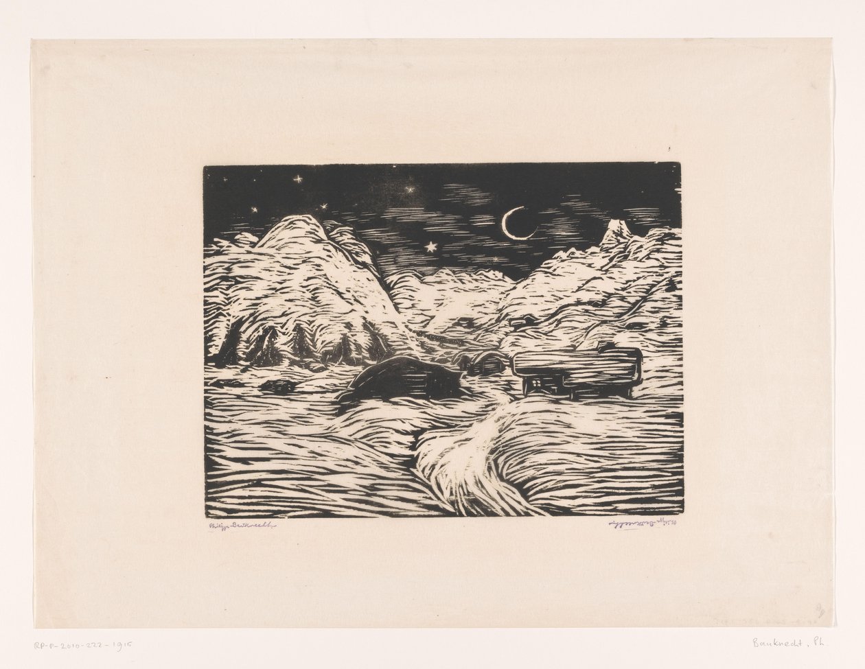Paysage montagneux nocturne - Philipp Bauknecht