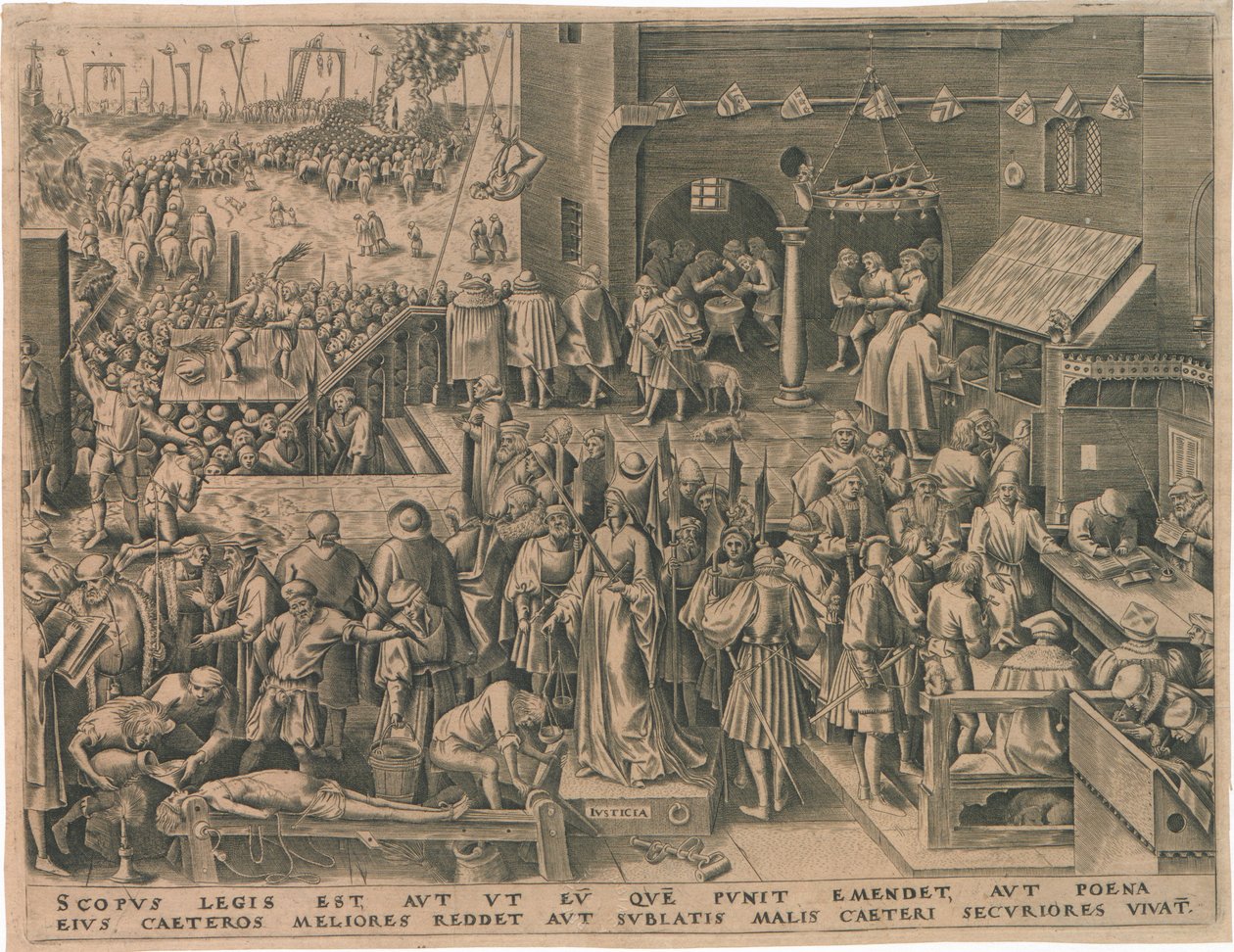 Justitia Justice de Les Sept Vertus, 1559 - Philipp Galle