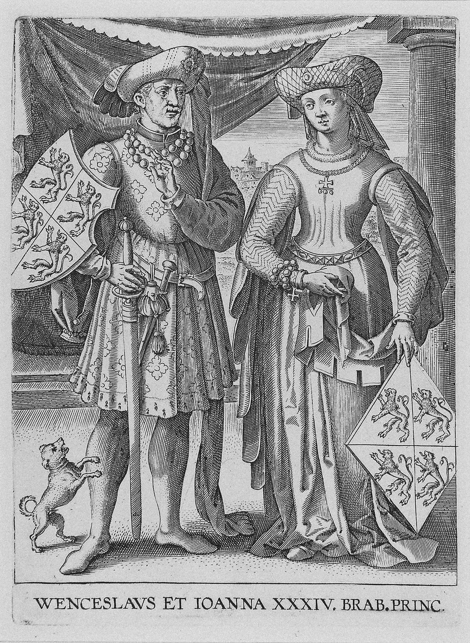 Venceslas I, duc de Luxembourg et Jeanne, duchesse de Brabant, ca. 1600 - Philipp Galle