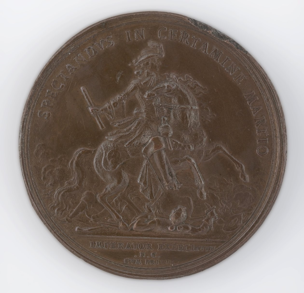 Médaille de bronze commémorant la mort de Frédéric, Duc de Schomberg - Philipp Heinrich Müller
