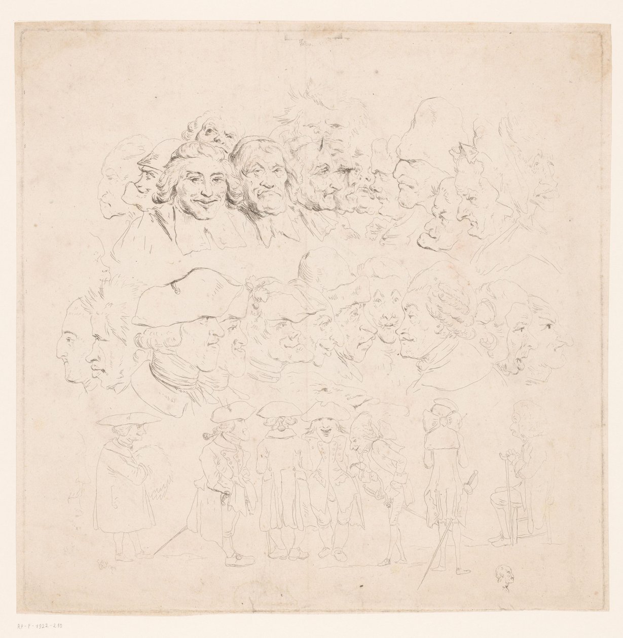Caricatures - Philipp Jacques Loutherbourg (I) (attributed to)