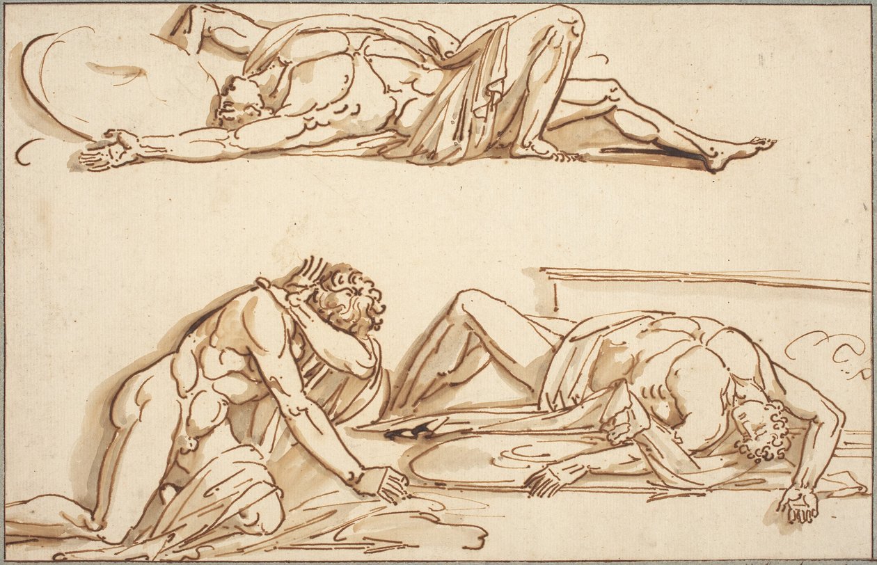 Achille et Patrocle - Philippe Auguste Hennequin
