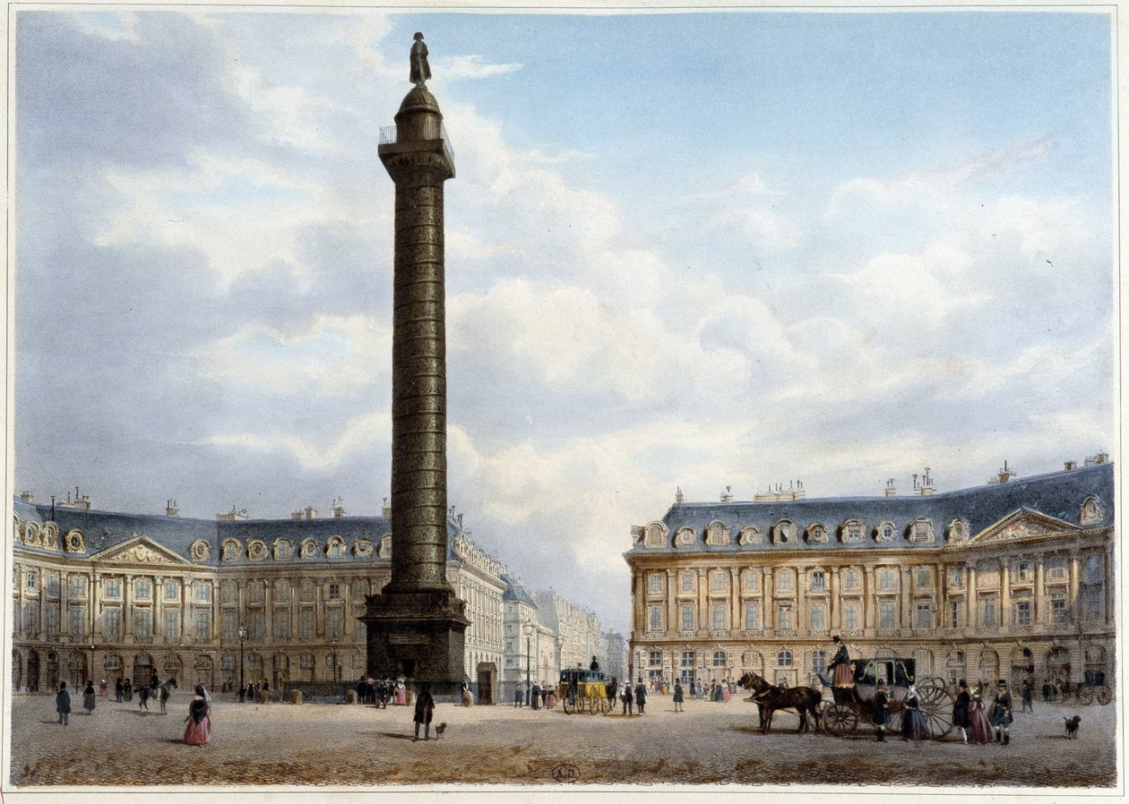 Colonne de la Place Vendôme - dans Promenade dans Paris et ses environs, conçu par Jacottet et Benoist, vers 1840 - Philippe Benoist