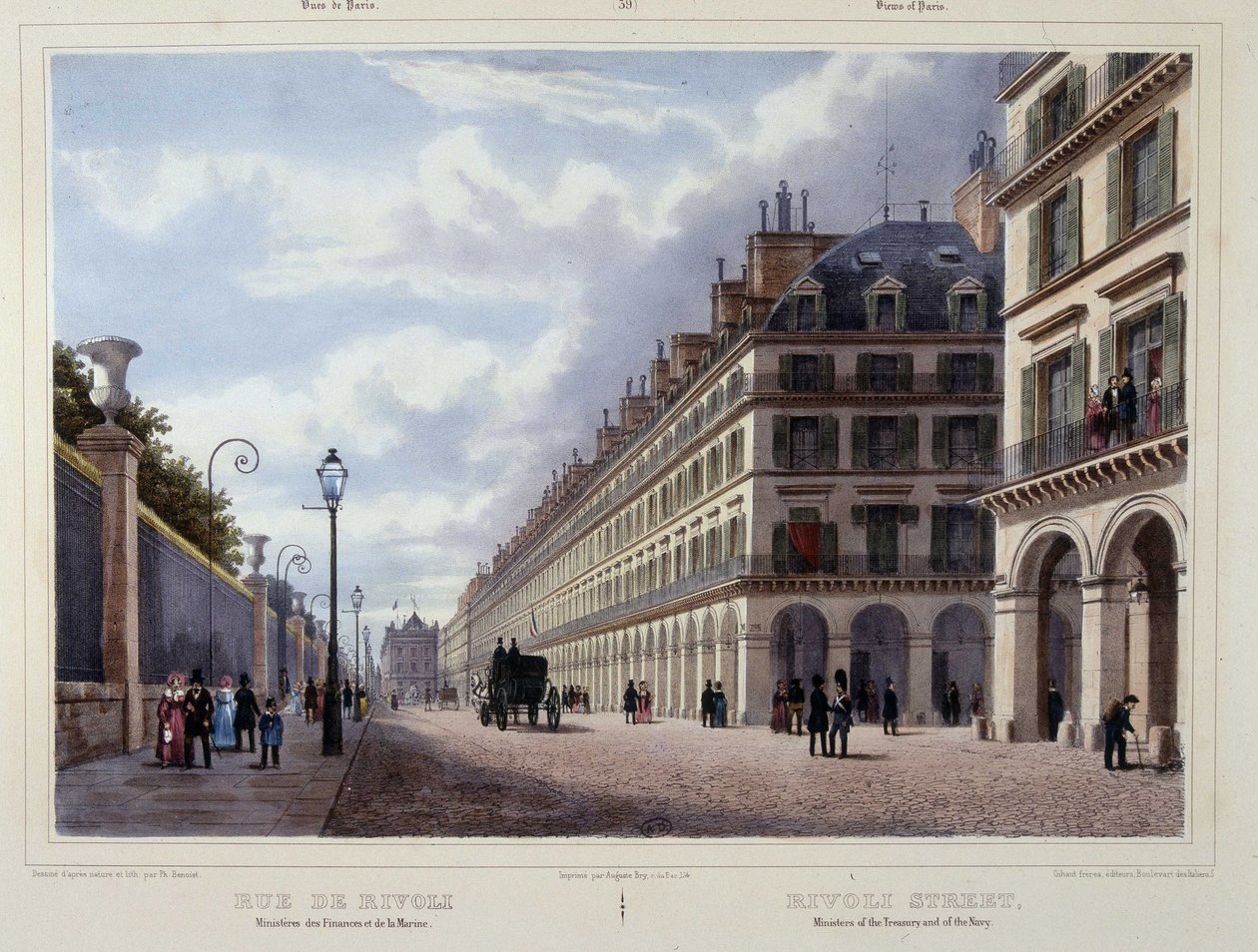 Rue de Rivoli - dans « Promenade dans Paris et ses environs », par Jacottet et Benoist, éd. Gihaut - Philippe Benoist