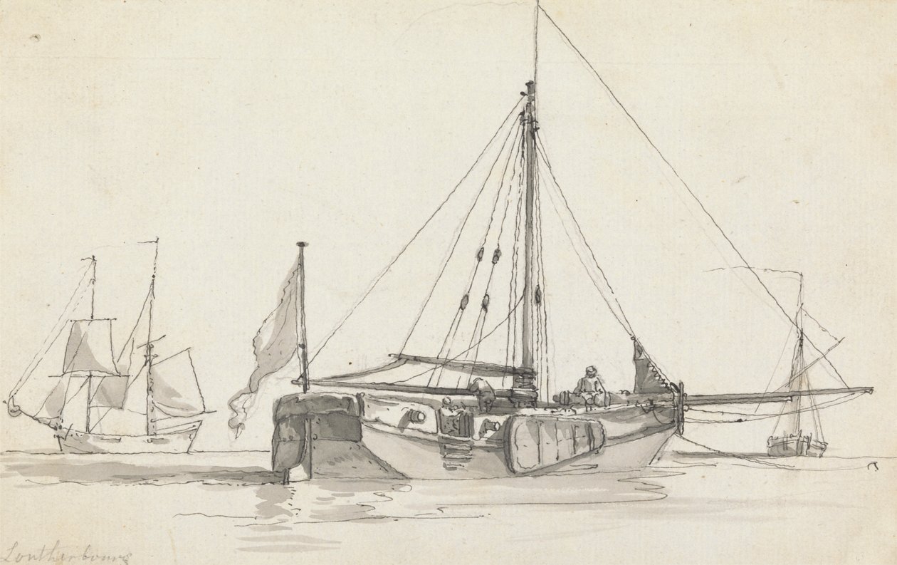 Trois navires - Philippe Jacques de Loutherbourg