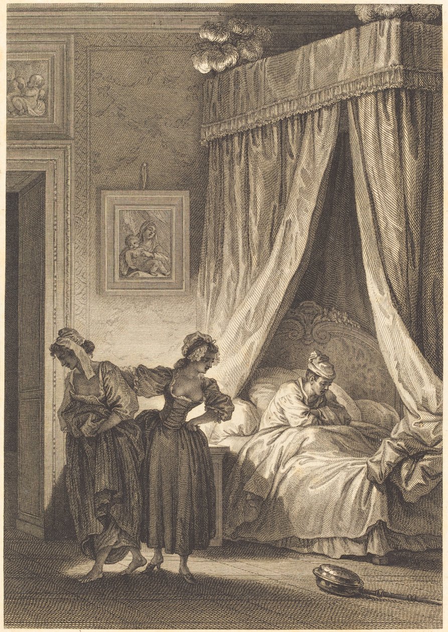 La gageure des trois commères: La servante - Philippe Triere and Antoine Jean Duclos after Jean Honoré Fragonard