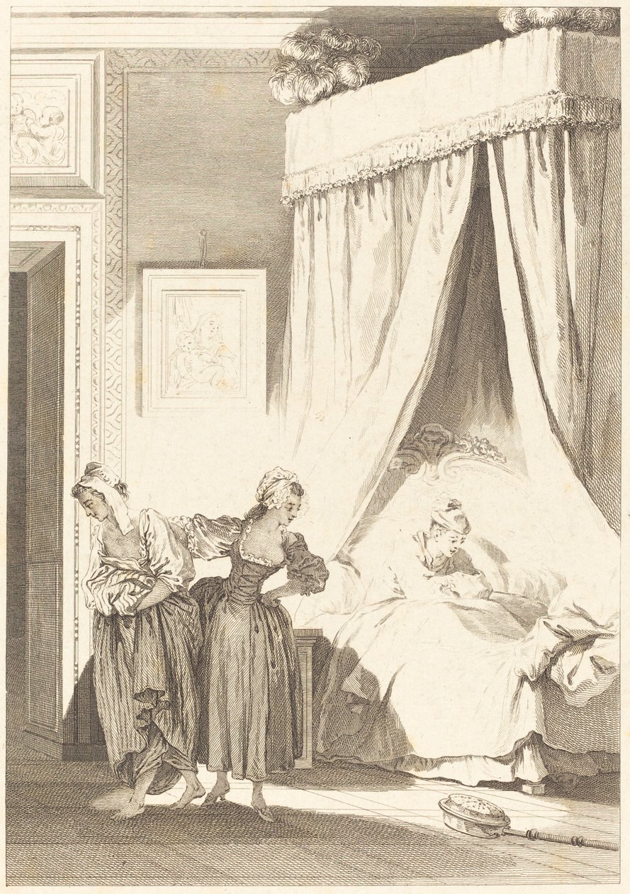 La gageure des trois commères: La servante - Philippe Triere and Antoine Jean Duclos after Jean Honoré Fragonard