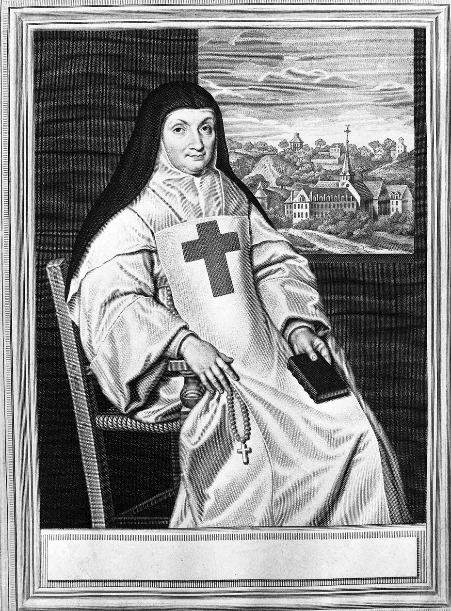 Jacqueline Marie Angélique Arnauld, mère Angélique (1591-1661), religieuse française, abbesse de Port Royal des Champs - Philippe de (after) Champaigne