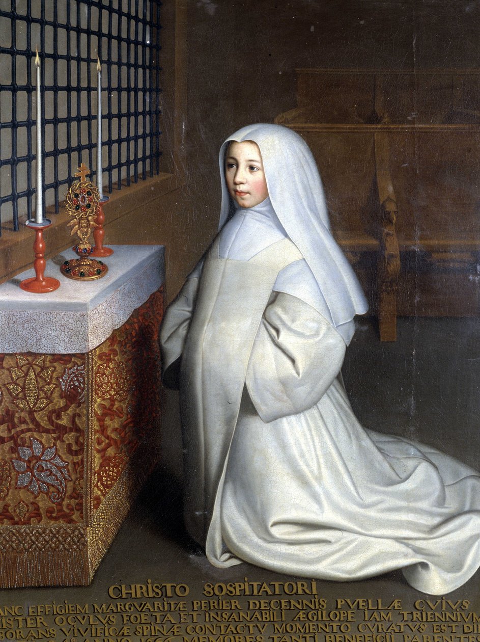 Portrait de Marguerite Périer, pensionnaire du couvent de Port-Royal-des-Champs et nièce de Pascal (« À Christ le Sauveur: Marguerite Périer, une fille de 10 ans dont l