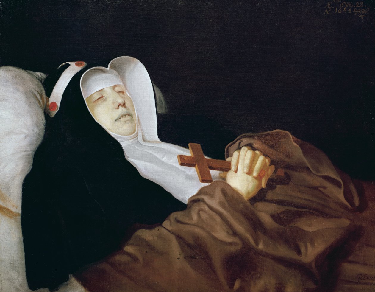 L'ordre religieux de Sainte Brigitte sur son lit de mort, 1634