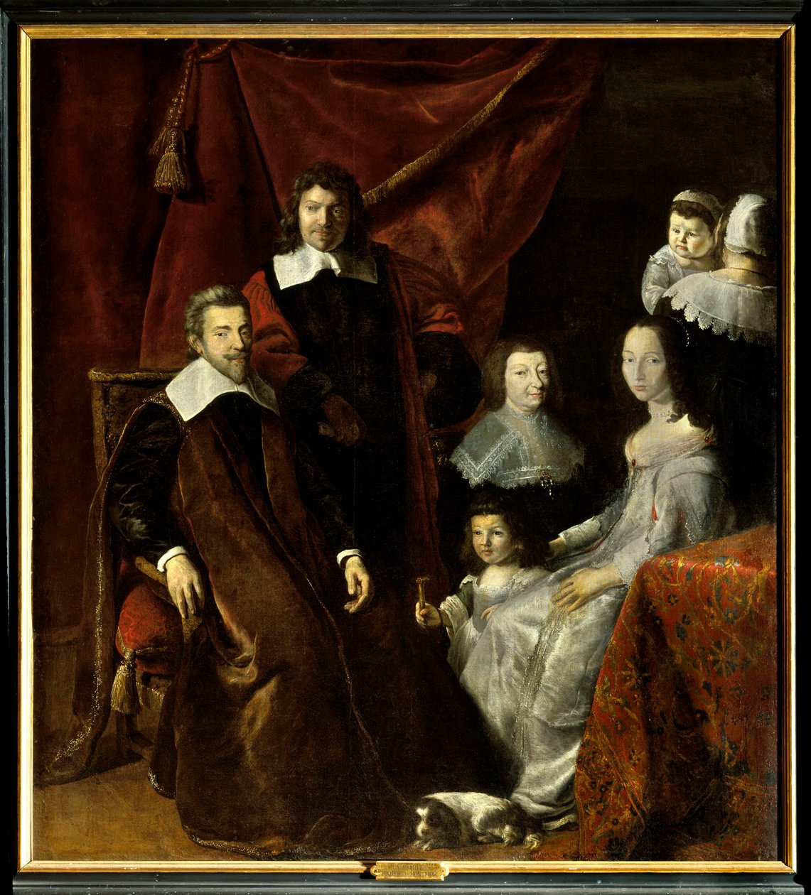 La famille de Henri Louis Habert de Montmort, à droite, Henriette-Marie de Buade de Frontenac. Peinture de Philippe De Champaigne - Philippe de Champaigne