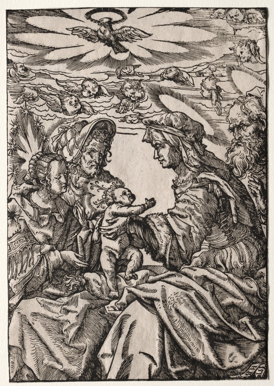 La Sainte Famille avec Sainte Anne et Joachim - Philippe de Lasalle