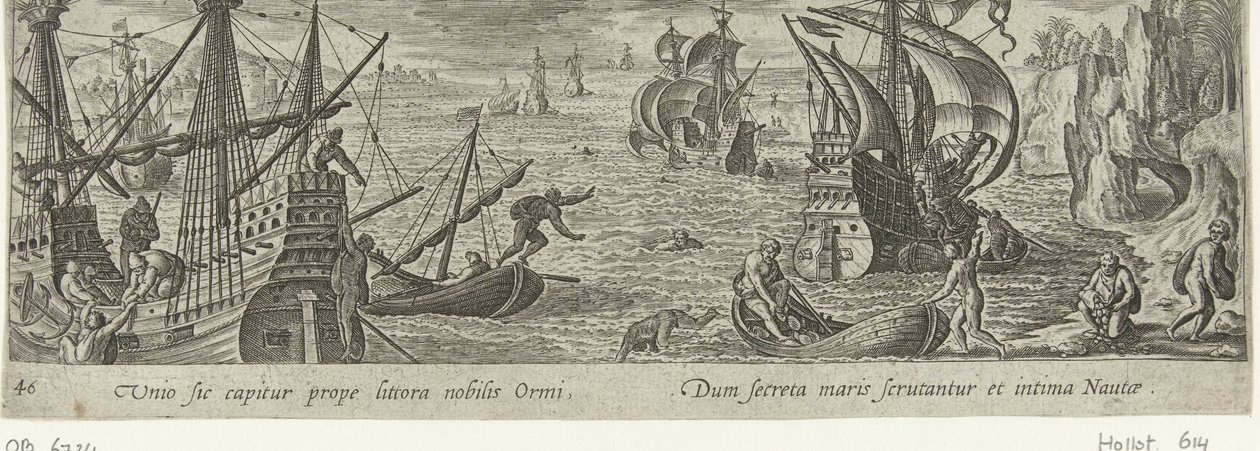 Pêche aux huîtres - Philips Galle (attributed to workshop of)