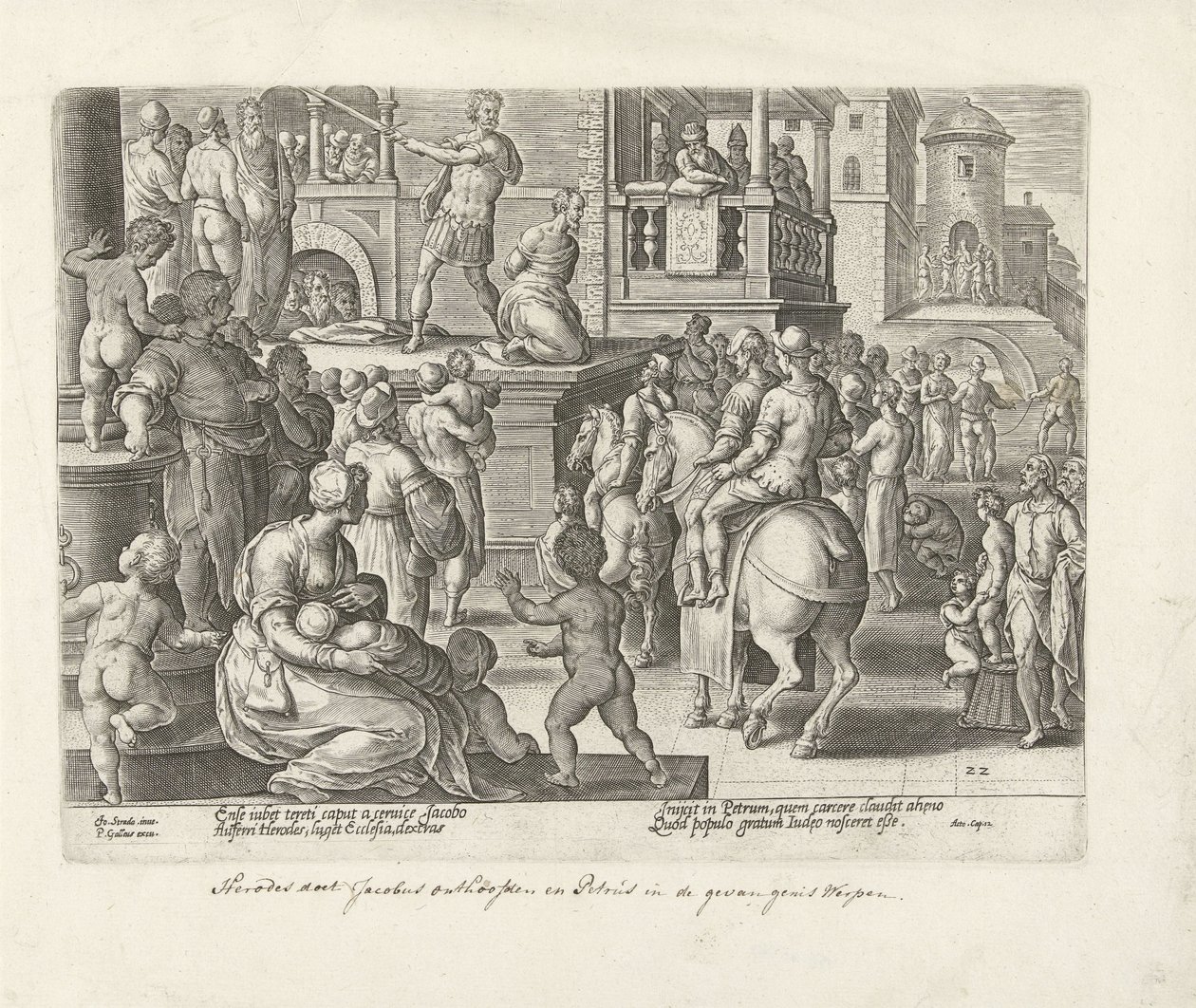 Décapitation de Jacques le Majeur - Philips Galle (possibly)