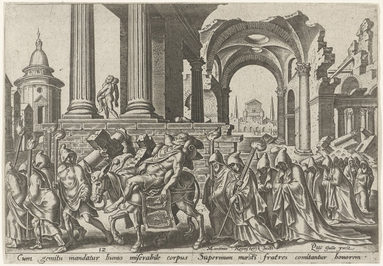 Funérailles de Samson Les jours de malheur du peuple juif (titre de la série) - Philips Galle