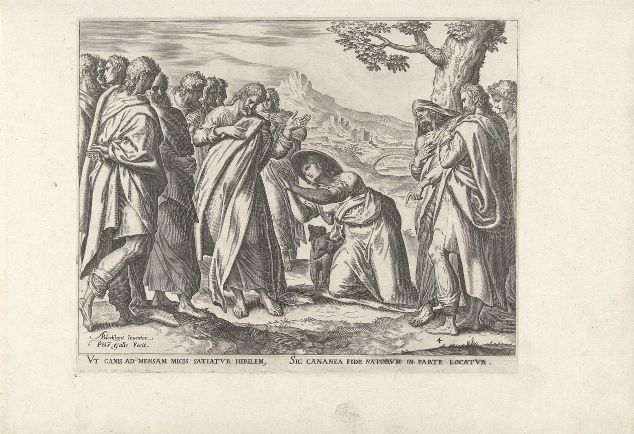 Christ et la femme cananéenne - Philips Galle