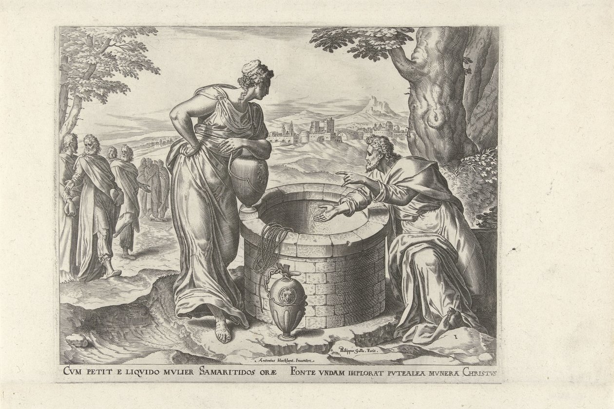 Christ et la femme samaritaine au puits - Philips Galle