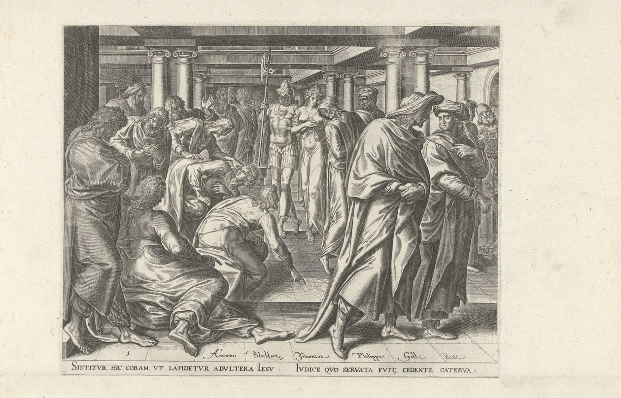 Christ et la femme adultère - Philips Galle