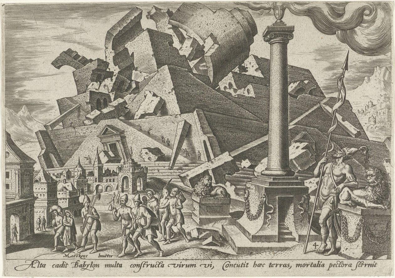La destruction de la tour de Babel - Philips Galle