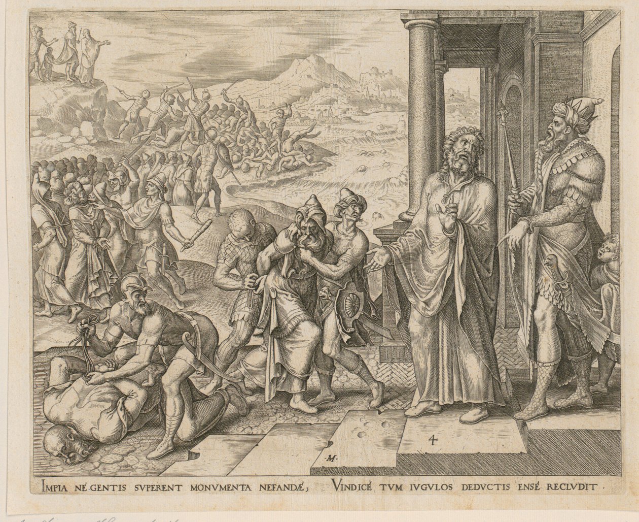 Capture et mise à mort des prêtres de Baal, planche 4 de la série « L