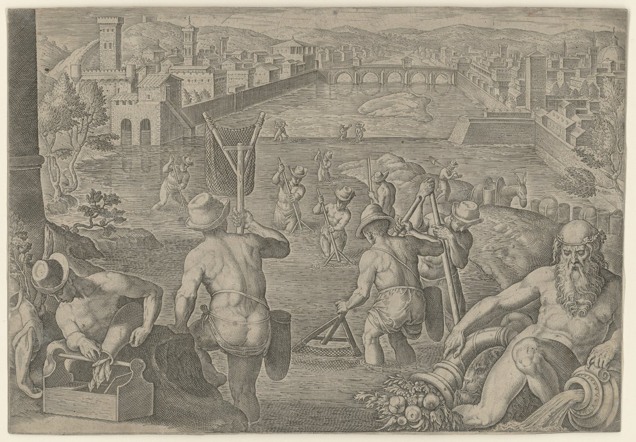 Pêche avec des épuisettes - Philips Galle