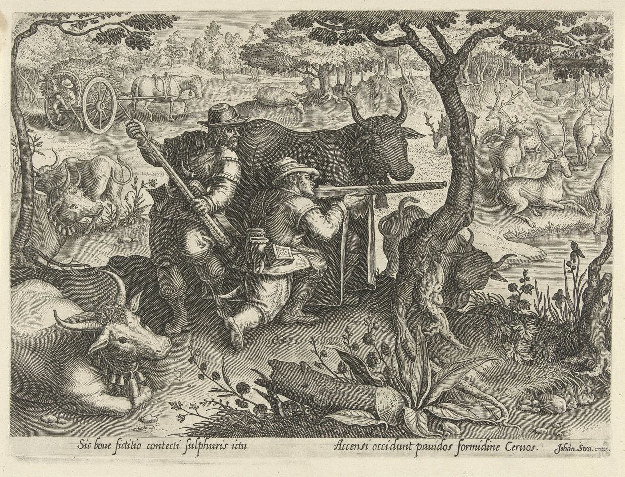 Chasse au cerf avec camouflage - Philips Galle
