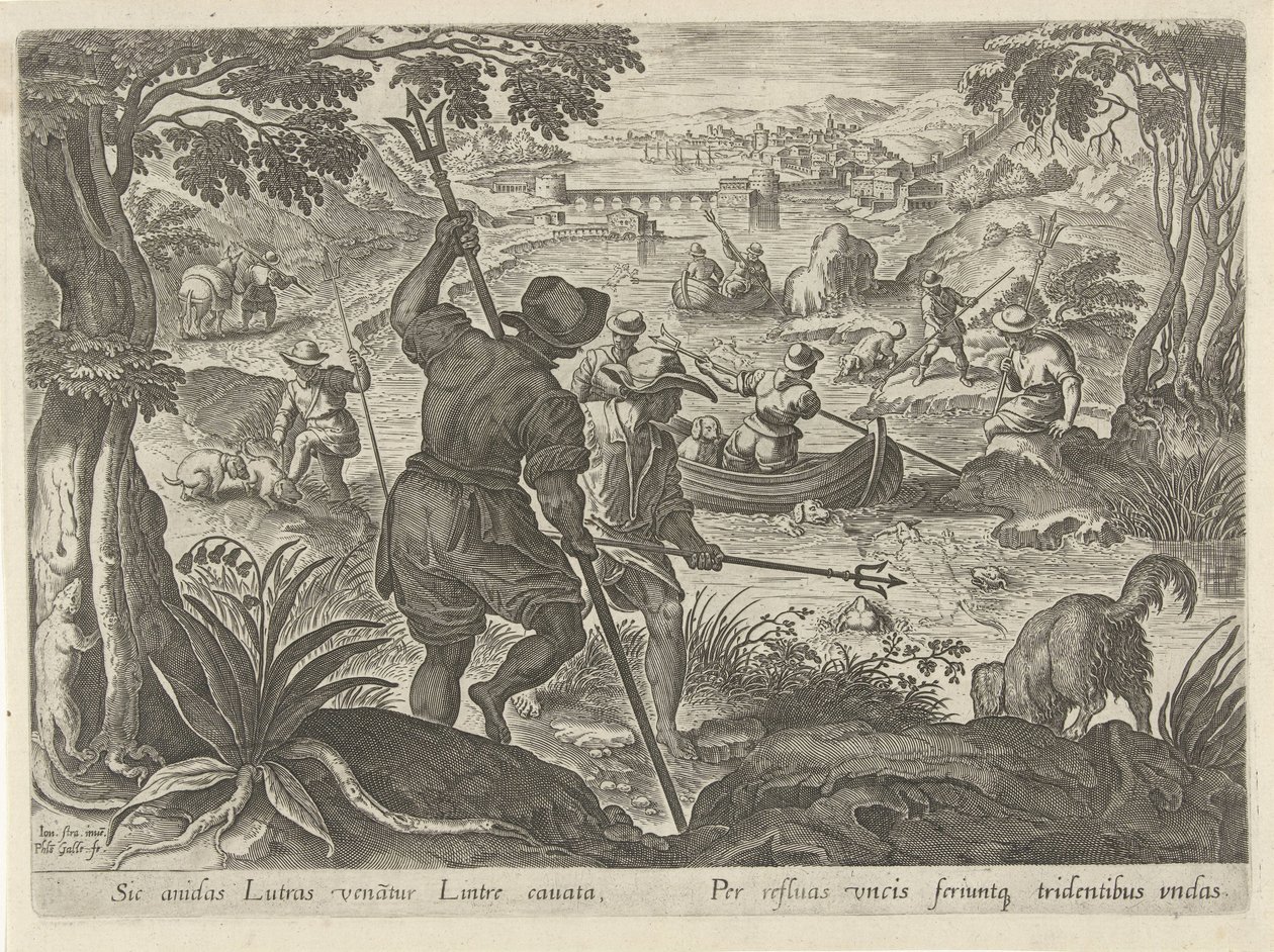 Chasse aux loutres - Philips Galle