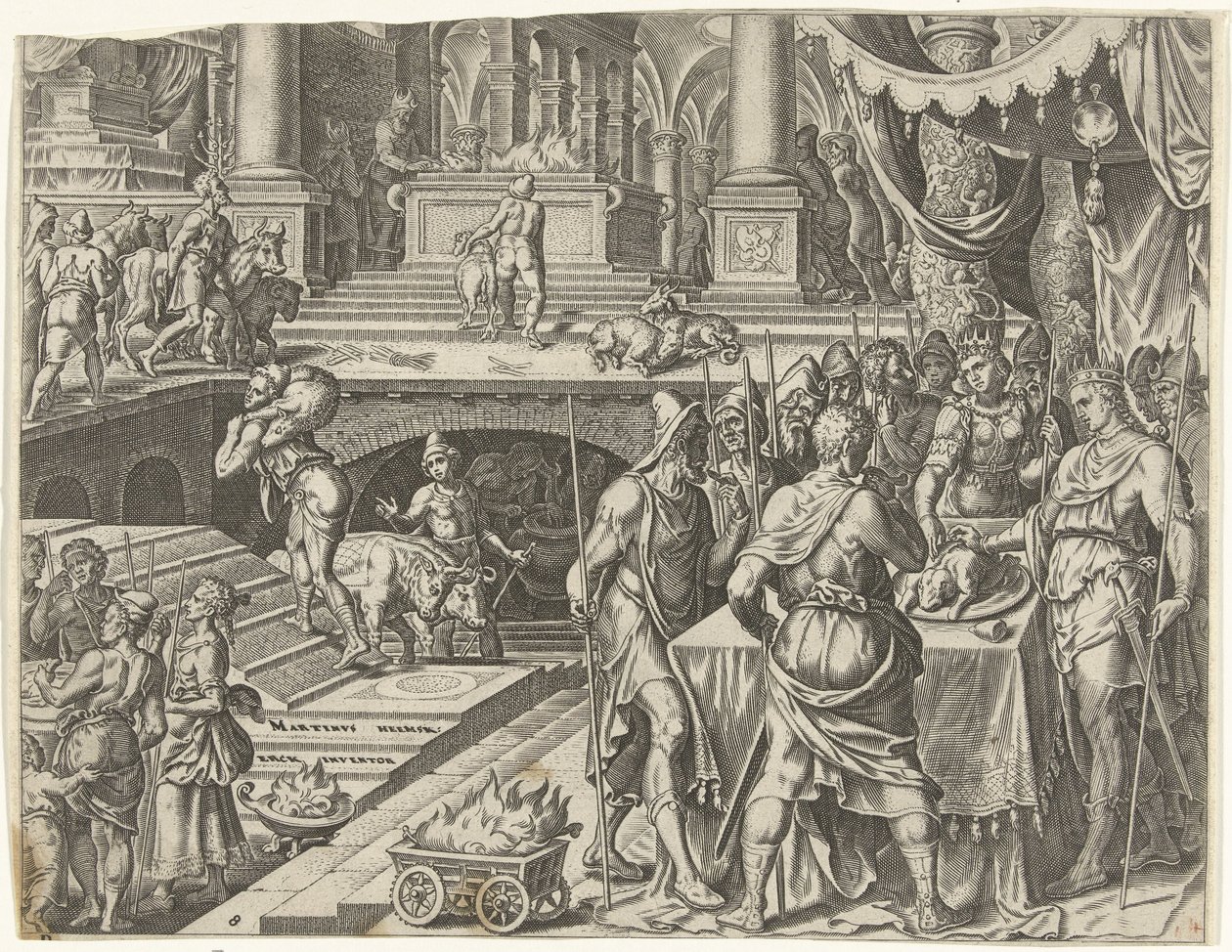 Le roi Josias célèbre la Pâque - Philips Galle
