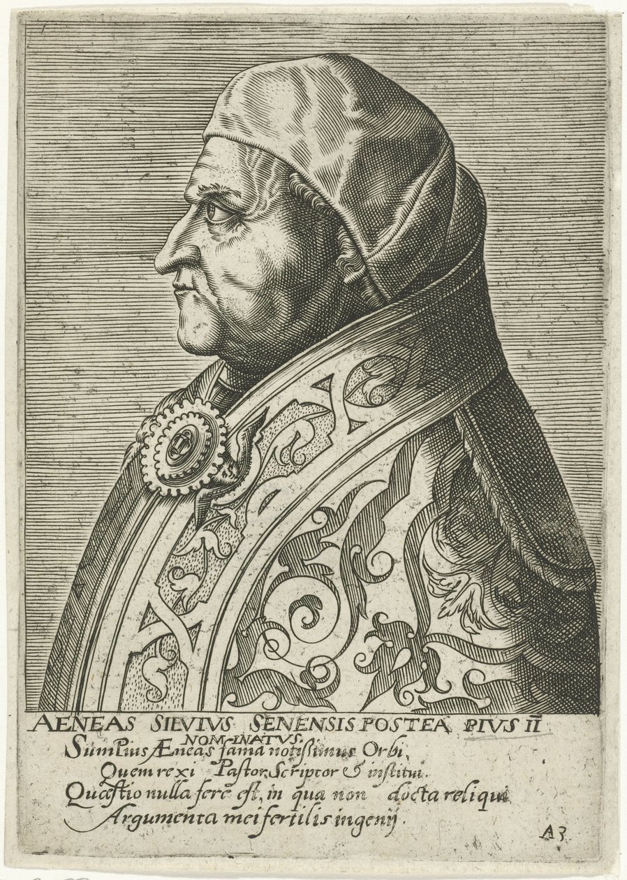 Portrait du pape Pie II - Philips Galle