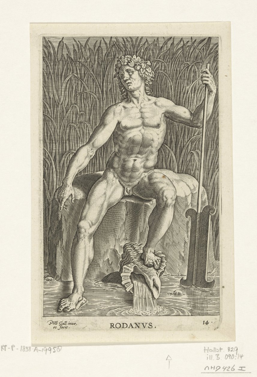 Dieu de la rivière Rodanus - Philips Galle