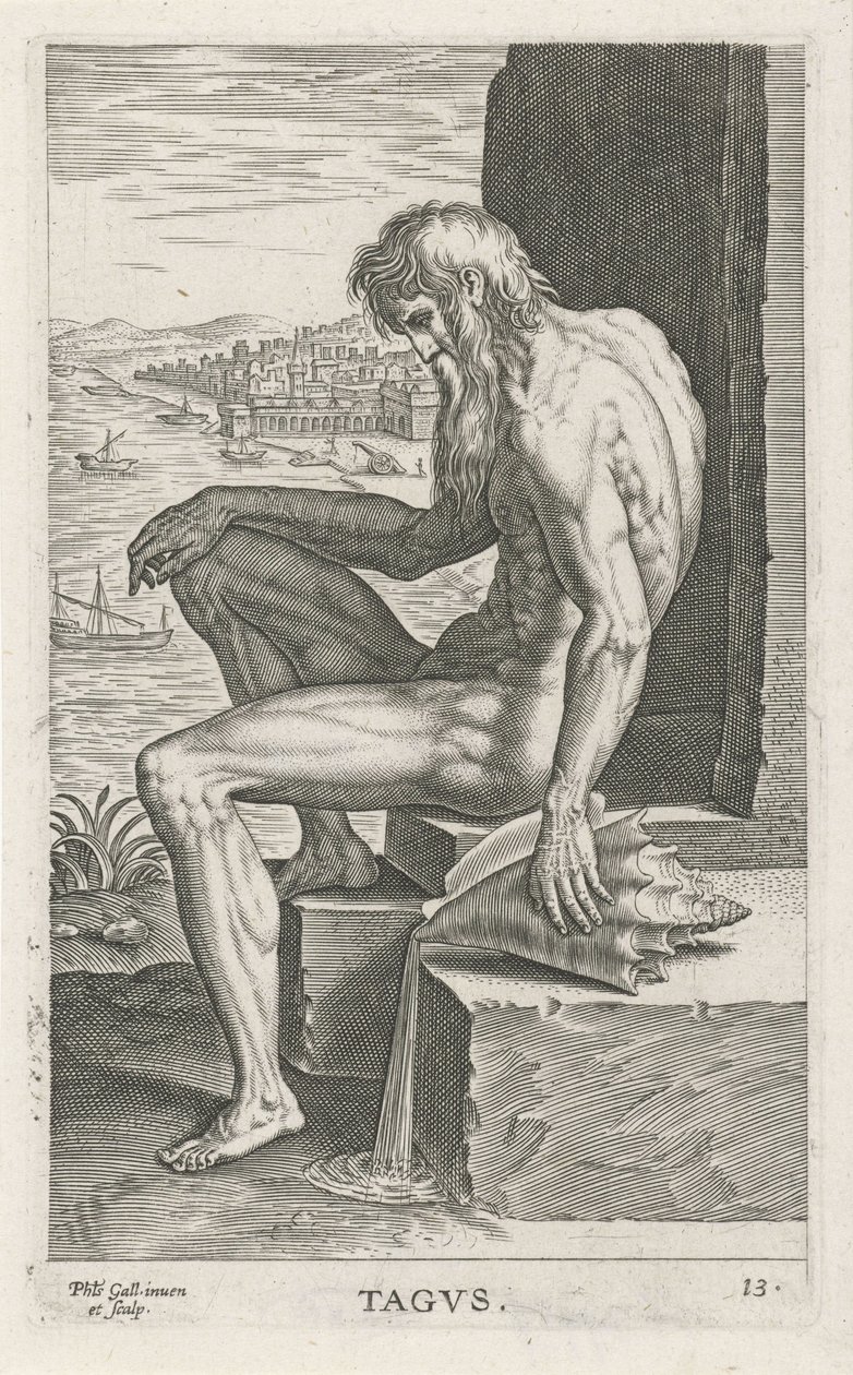 Dieu de la rivière Tagus - Philips Galle