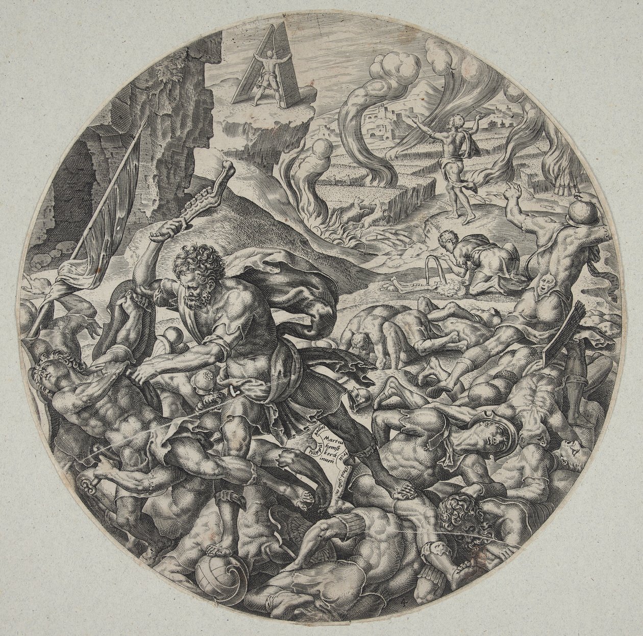 Samson frappant les Philistins avec la mâchoire d