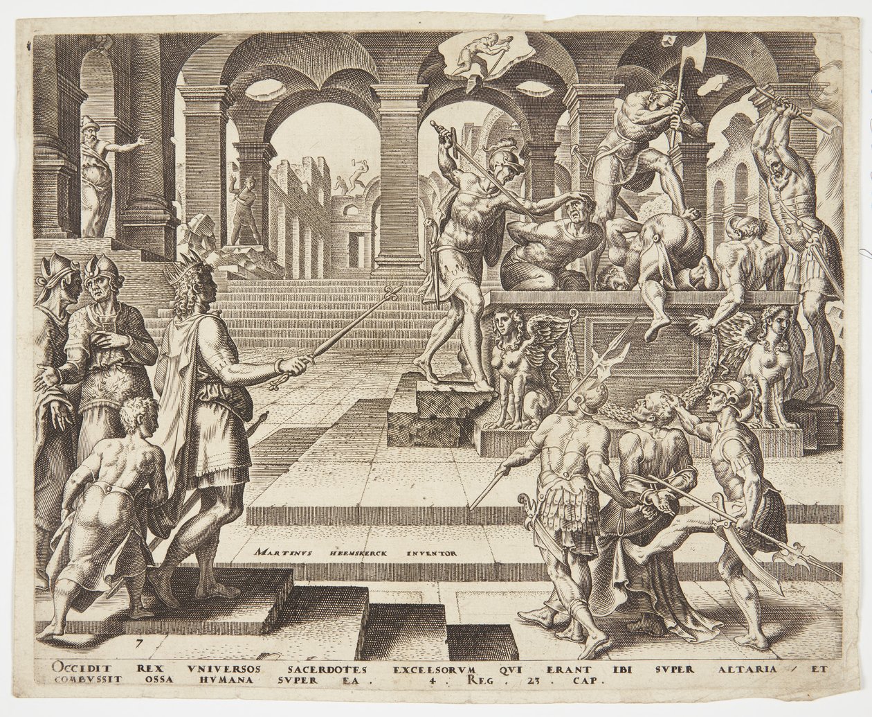 Le massacre des prêtres de Samarie - Philips Galle
