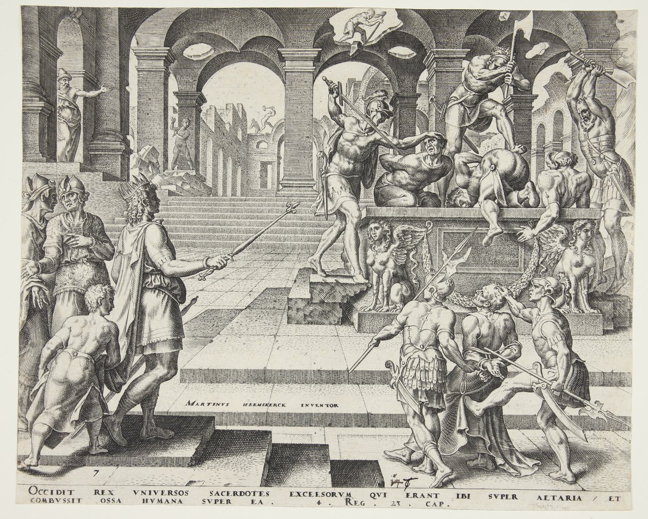 Le massacre des prêtres de Samarie - Philips Galle