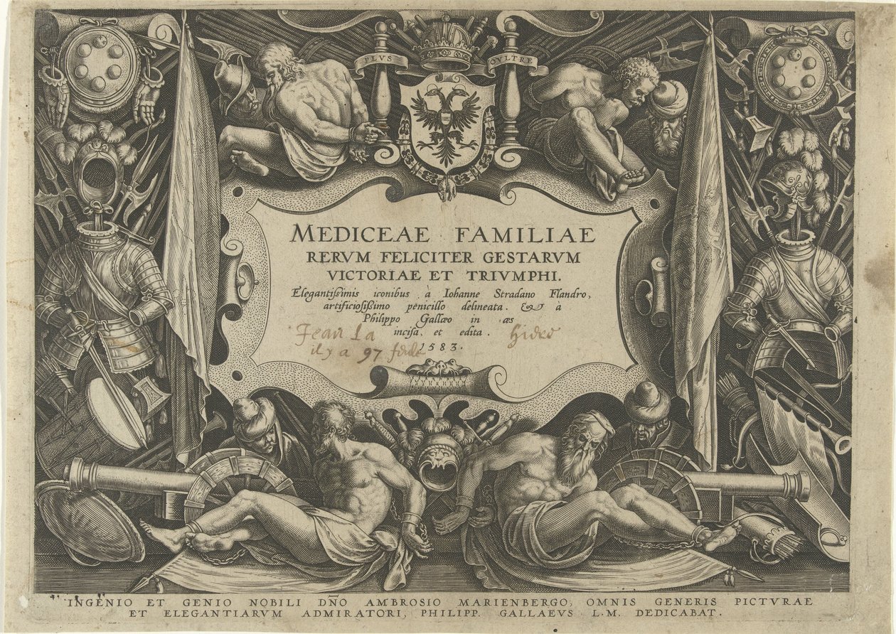 Page de titre de la série Mediceae Familiae (Histoire de la famille De