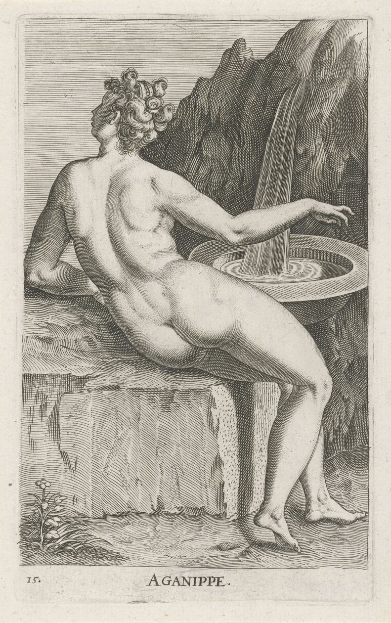 Nymphe des eaux Aganippe - Philips Galle