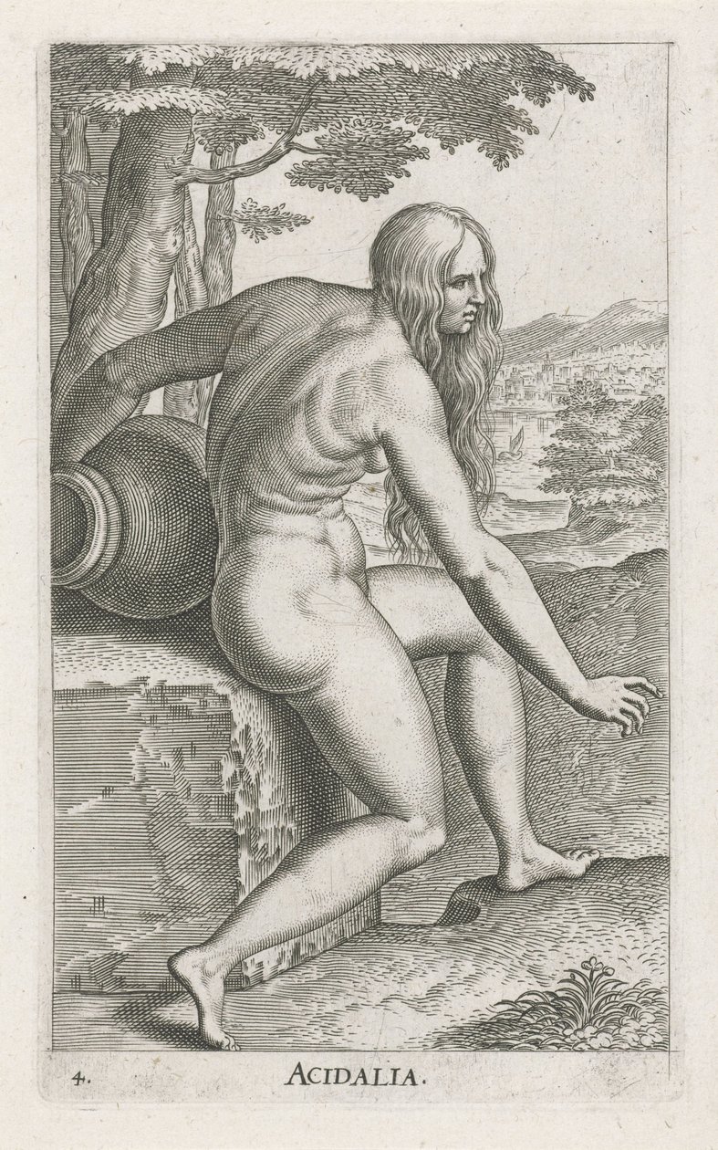 Nymphe des eaux Vénus Acidalia (Stroom- en waternimfen) - Philips Galle
