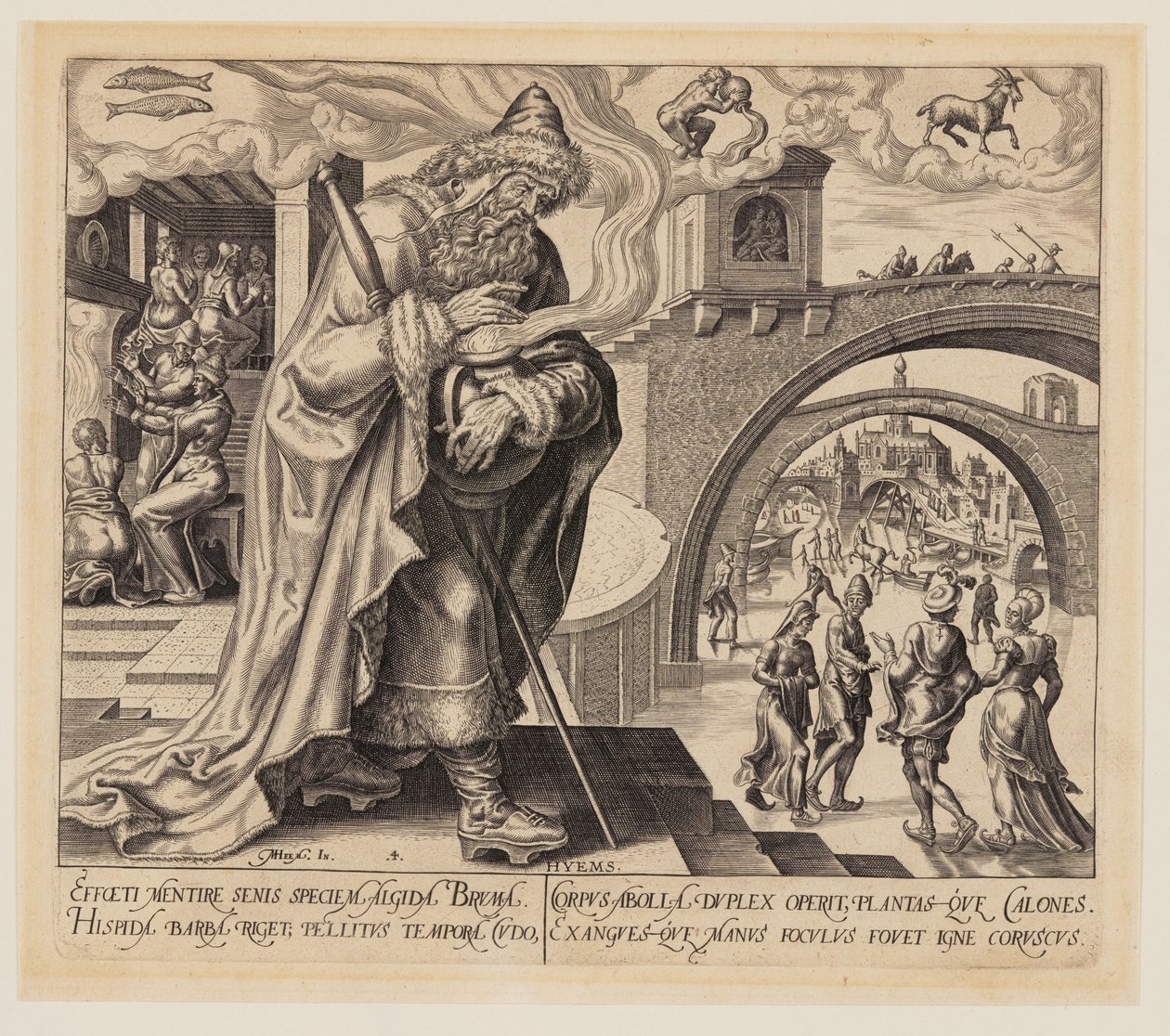 Hiver, extrait des Quatre Saisons - Philips Galle