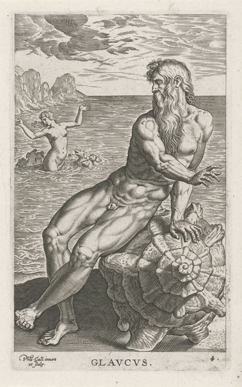Dieu de la mer Glaucus - Philips Galle