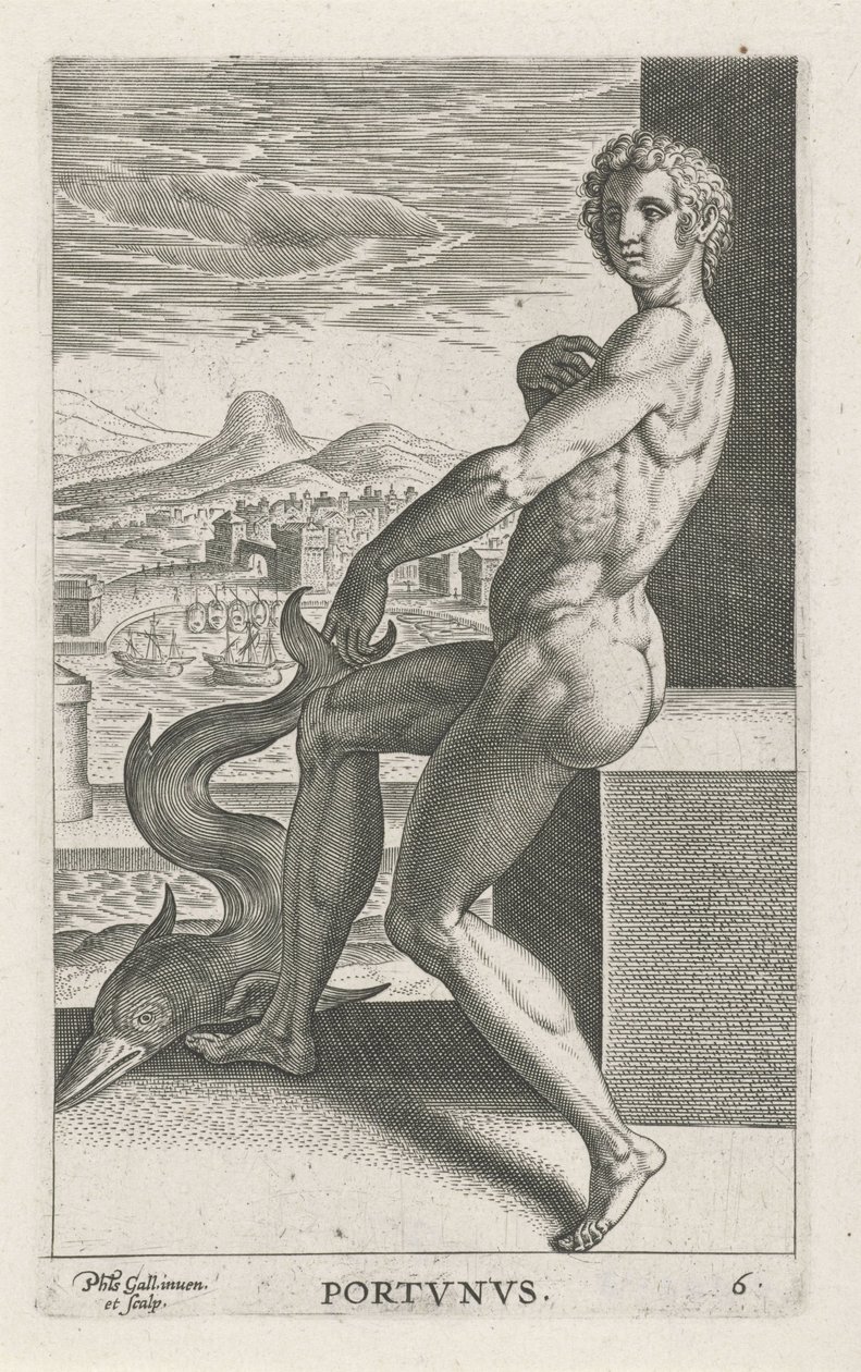 Dieu de la mer Portunus - Philips Galle