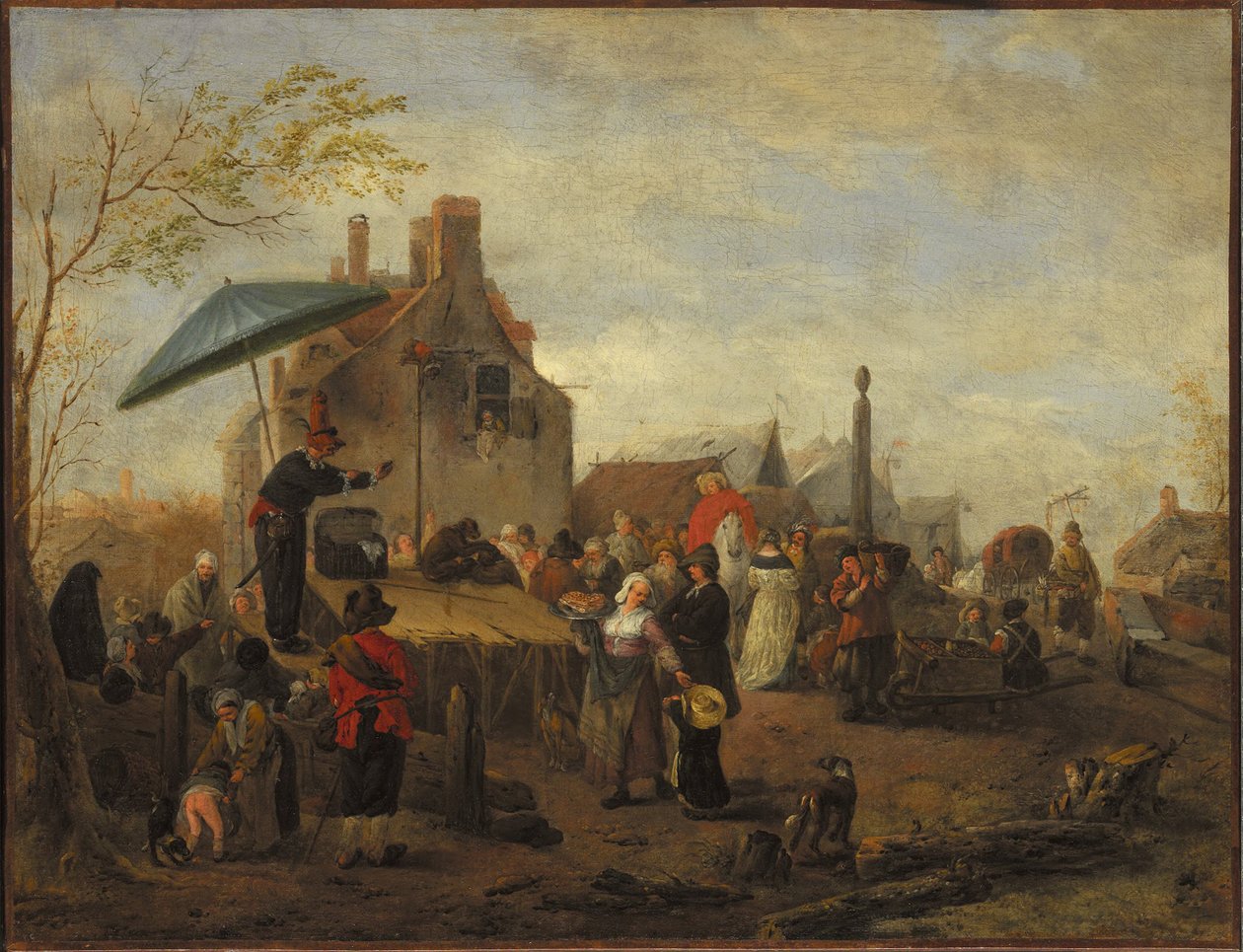 Jongleurs dans un marché - Philips Wouwerman