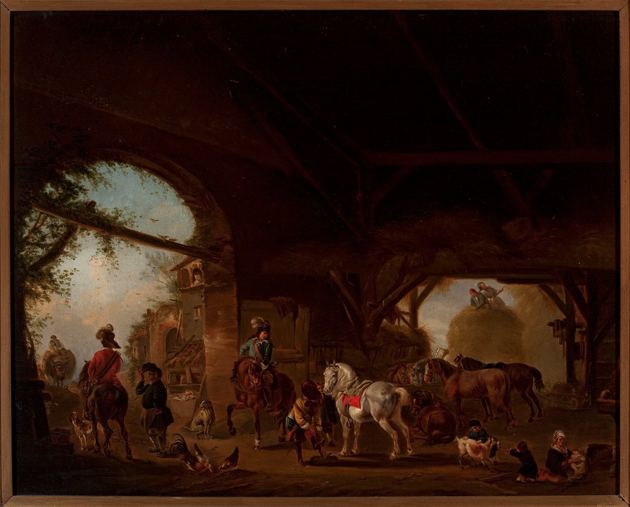 Scène de genre dans une ferme - Philips Wouwerman