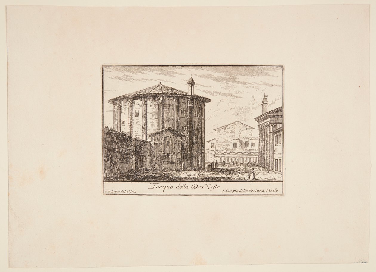 Danois : Temple de la déesse Vesta. 1. Temple de Fortuna Virile - Philothée Francois Duflos
