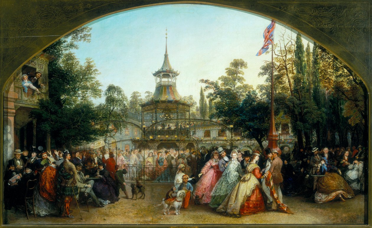 La plateforme de danse aux jardins de Cremorne, 1864 - Phoebus Levin